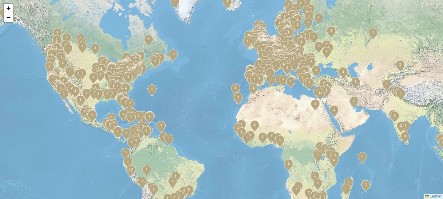 The Tokyo 2020 map: 1,857 Olympians, each pinned to their hometown